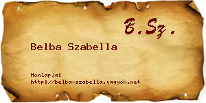 Belba Szabella névjegykártya